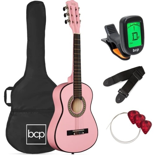 Kids Acoustic Guitar Beginner Starter Kit with Carrying Case - 30in - Lot 3184