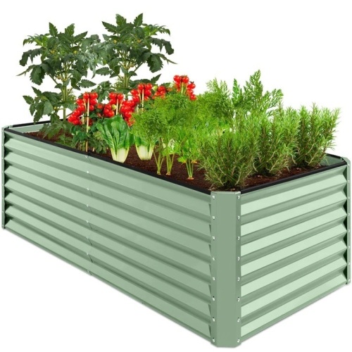 Outdoor Metal Raised Garden Bed for Vegetables, Flowers, Herbs - 6x3x2ft - Lot 4131