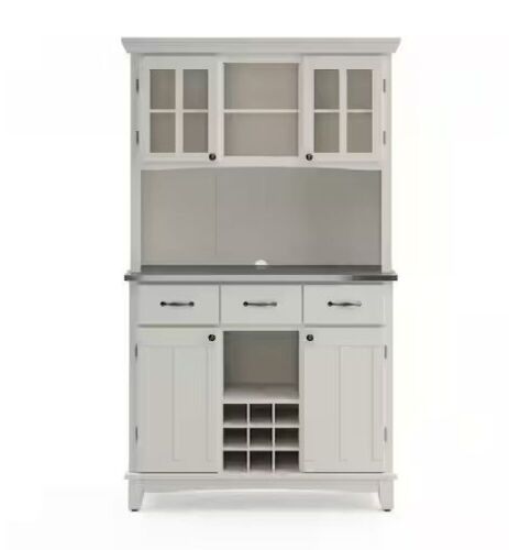 Homestyles White Buffet with Hutch  - Lot 12