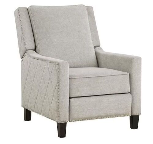 Duke Sand Textured Fabric Upholstered Push Back Recliner  - Lot 49