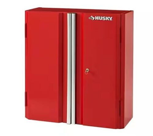 Husky Ready-to-Assemble 24-Gauge Steel Wall Mounted Garage Cabinet in Red - Lot 70