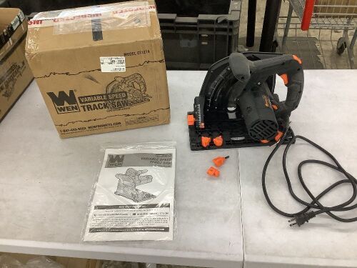 WEN CT1274 12-Amp 7-1/4-Inch Variable Speed Plunge Cut Circular Track Saw - Lot 218