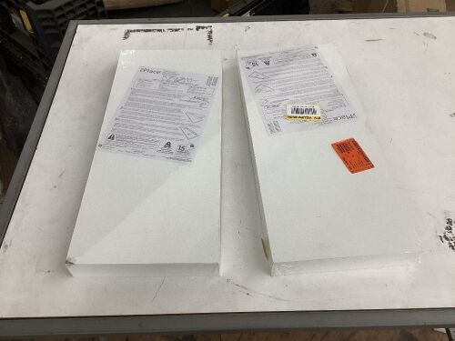 Lot of (2) inPlace 23.6 in. W x 10.2 in. D x 2 in. H White MDF Floating Wall Shelf  - Lot 252