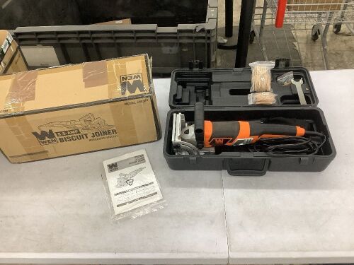 WEN JN8504 8.5-Amp Plate and Biscuit Joiner with Case and Biscuits - Lot 325