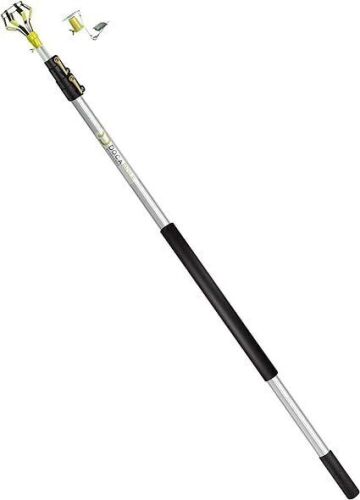 DocaPole 7-30 Foot High Ceiling Light Bulb Changer and Telescopic Extension Pole for High Ceilings and Recessed Lights, Cage + Suction Cup Style - Lot 416