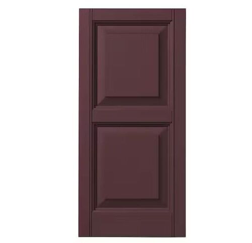 Lot of (2) Pairs of Ply Gem 15 in. x 35 in. Raised Panel Polypropylene Shutters in Vineyard Red - Lot 466