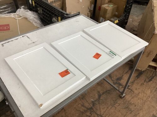 Lot of (3) Hampton Bay Custom Thermofoil Cabinet Door  - Lot 476