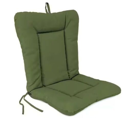 Jordan Manufacturing 38 in. L x 21 in. W x 3.5 in. T Outdoor Wrought Iron Chair Cushion in Veranda Hunter  - Lot 516