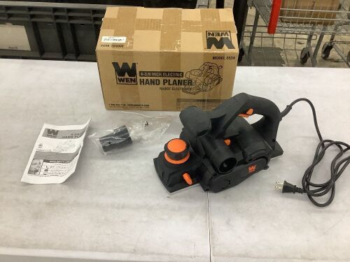 WEN 6534 8-Amp 4-3/8-Inch Electric Hand Planer - Lot 608