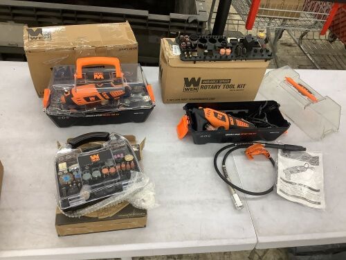 Lot of (2) WEN Rotary Tool Kits & (1) Accessories Set  - Lot 694