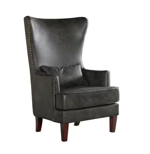 Picket House Furnishings Charcoal Elia Chair with Chrome Nails In Sierra - Lot 28