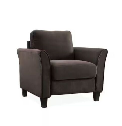 Lifestyle Solutions Wesley Coffee Microfiber with Round Arm Chair - Lot 53