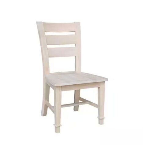 International Concepts Tuscany Unfinished Wood Side Chair, Set of 2 - Lot 107