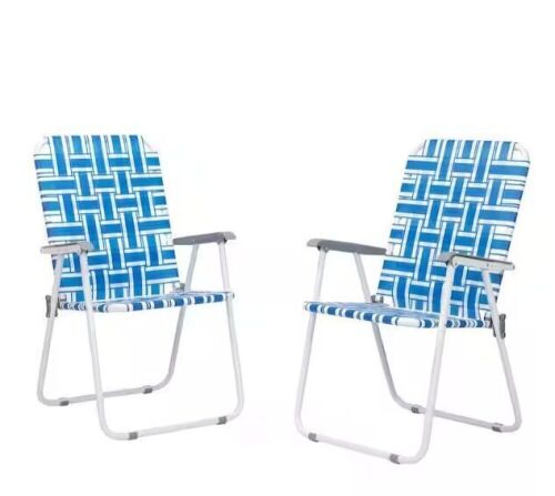 Winado Metal Frame Blue Beach Chair, 2 Pack  - Lot 109