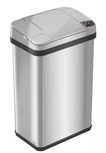 iTouchless 4 Gal. Stainless Steel Touchless Automatic Sensor Trash Can with Odor Filter and Fragrance - Lot 409