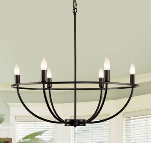 6-Light Classic Mid-Century Chandelier - Lot 125