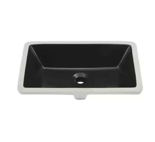 Swiss Madison Voltaire 21 in. Rectangle Undermount Bathroom Sink in Matte Black - Lot 259