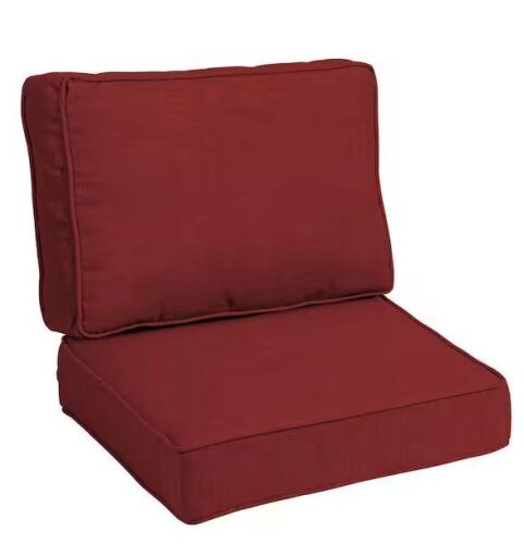 Arden Selections 24 in. x 24 in. Modern Outdoor Deep Seating Cushion Set in Ruby Red Leala - Lot 219