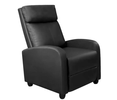 Black Linen Standard (No Motion) Recliner - Blemish - Lot 82