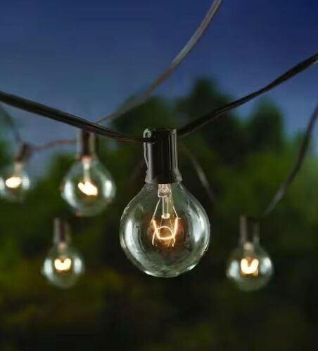 Lot of (2) Hampton Bay 12-Light 12 ft. Large Cafe Clear String Lights  - Lot 553