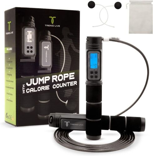 Lot of (5) Treino Live Jump Rope with Calorie Counter  - Lot 481