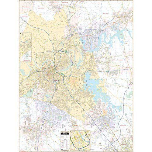 Nashville & Davidson Co, TN Wall Map 60" x 78"  - Lot 273