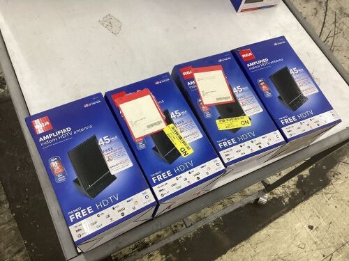 Lot of (4) RCA Amplified Indoor HDTV Antenna  - Lot 740