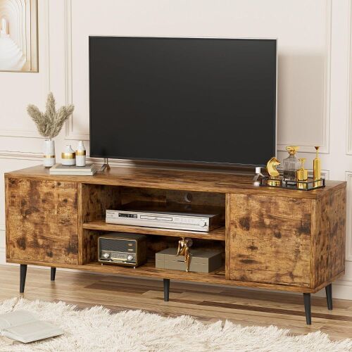 Modern Retro 58" TV Stand with Two Storage Cabinet and Shelf for TVs up to 65" - Lot 59