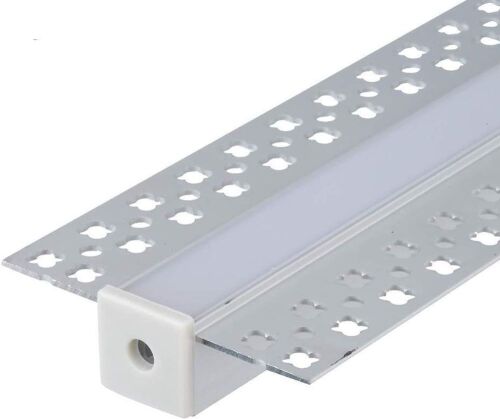 StarlandLed 5-Pack 6.6FT Plaster-in Recessed Slim LED Aluminum Channel with Flange for LED Strip - Lot 745