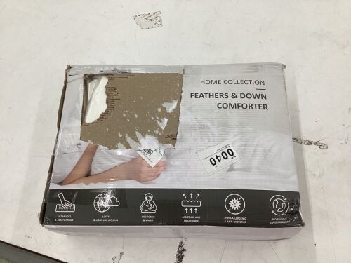 Home Collection Feathers & Down Comforter, King  - Lot 540