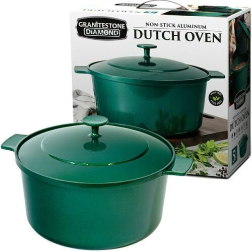 Granitestone 5 Quart Ultra Nonstick Enameled Lightweight Aluminum Dutch Oven Pot with Lid  - Lot 482