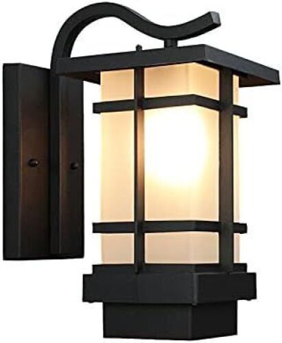 Outdoor Wall Lantern with Acrylic Shade - Lot 502