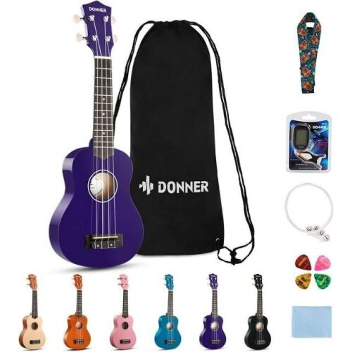 Donner Soprano Ukulele Beginner Kit, 21 Inch  - Lot 237