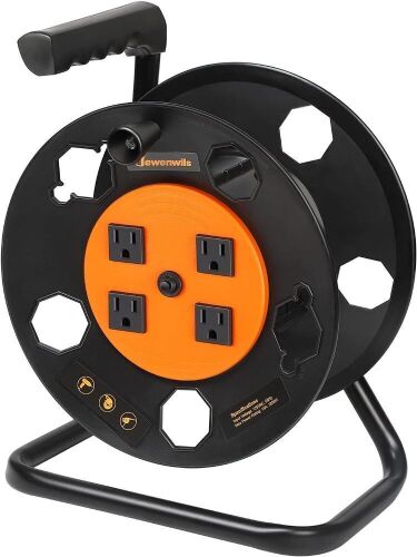 DEWENWILS Extension Cord Storage Reel with 4 Grounded Outlets - Lot 247