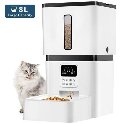 Tovendor Automatic Pet Feeders, 8L, Timed & Quantitative Food Feeding with 10s Voice Recorder - Lot 310