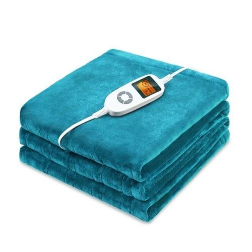 Homech Heated Blanket Throw with 10 Heating Levels, 1-12 Timer Settings, 72" x 84"  - Lot 321