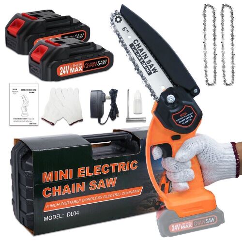 Febfoxs DL04 6" Mini Chainsaw 24V  - Lot 552