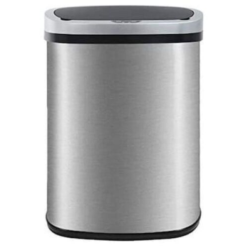 BestOffice 50- Gallons Stainless Steel Touchless Trash Can with Lid  - Lot 461