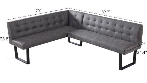 Right Seat Corner Bench  - Lot 18
