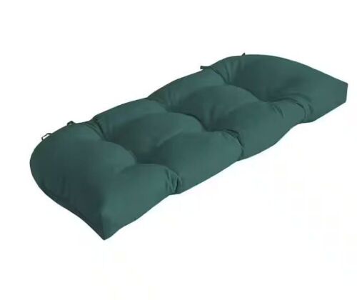 Arden Selections 41.5 in. x 18 in. Peacock Blue Green Texture Rectangle Outdoor Bench Cushion  - Lot 164