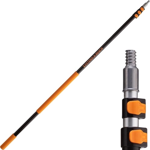 7-30 ft Long Telescopic Extension Pole // Multi-Purpose Extendable Pole with Universal Twist-on Metal Tip // Lightweight and Sturdy // Best Telescoping Pole for Painting, Dusting and Window Cleaning  - Lot 105