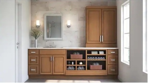 23.25 in. W x 34.5 in. H Medium Oak Matching Base Cabinet End Panel (2-Pack)total of 4 - Lot 372