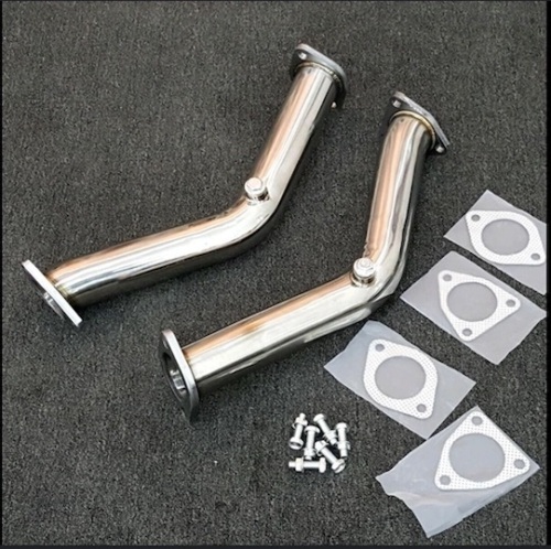 Turbo Exhaust Downpipe Tube Stainless Steel for Nissan 350Z Z33 Infiniti G35 V35 3.5L VQ35DE VQ35HR - Lot 289