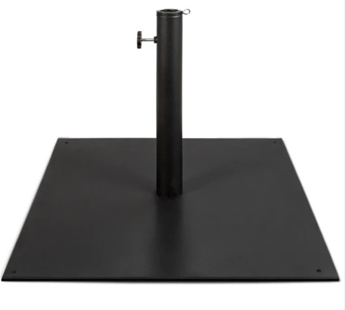 Steel Umbrella Base, Patio Stand w/ Tightening Knob & Anchor Holes - 38.5lb - Lot 355