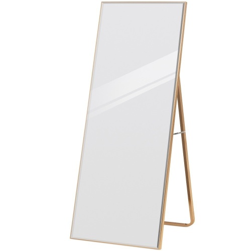 Best Choice Products 65x22in Full Length Mirror, Rectangular Beveled Wall Hanging & Leaning Floor Mirror - Gold - Lot 4281