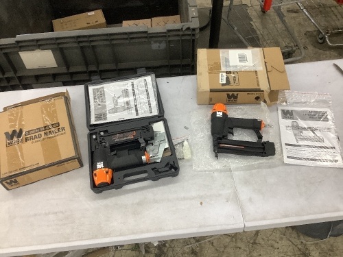 Lot of (2) WEN 61721 18-Gauge 3/8-Inch to 2-Inch Pneumatic Brad Nailers. One New, One Used - Lot 269