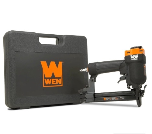 WEN 61711 18-Gauge 3/8-Inch to 1-Inch Air-Powered 1/4-Inch Narrow Crown Pneumatic Stapler - Lot 279
