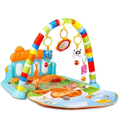 Huanger Baby Gym Mat With Rattle Sound Toys Musical Keyboard  - Lot 576