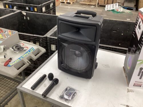 12" Woofer Trolley Speaker - Mics Damaged  - Lot 486