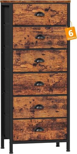 Furnulem Tall Dresser with 6 Drawers - Lot 525